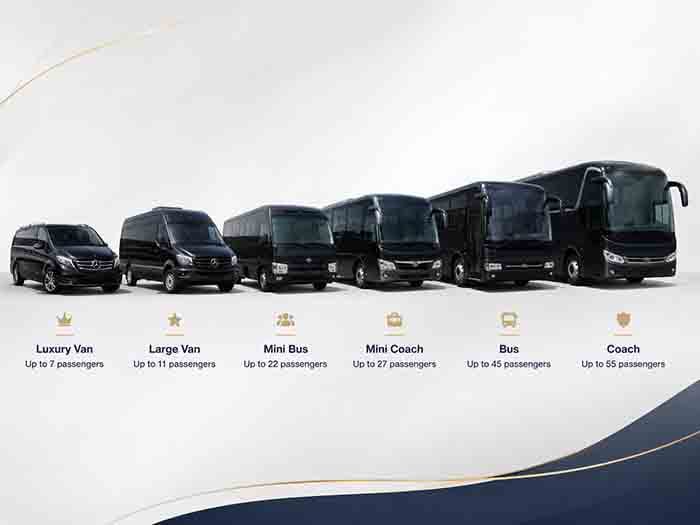 Home 3 Fleet options for mini bus hire, bus hire, coach hire and van hire