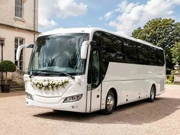 Wedding Bus Hire 1 Wedding bus hire for guest transfers, bridal parties, wedding venues and special events.