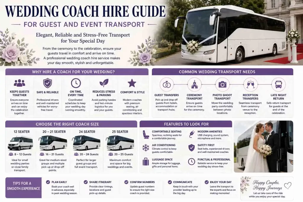Wedding Coach Hire Guide for Guest and Event Transport
