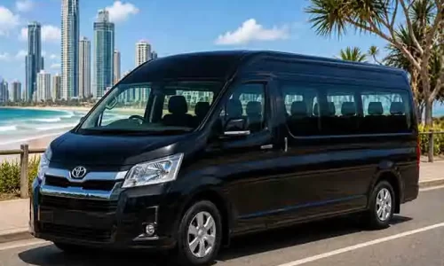 12 seater van hire Gold Coast for group travel and private transport