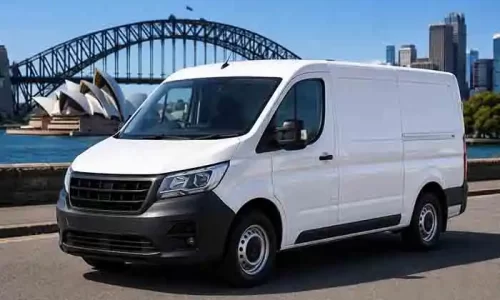 Hero banner image for the Van Hire Sydney page, showing van hire Sydney services for airport transfers, family trips, private events, corporate travel and group transport with driver.